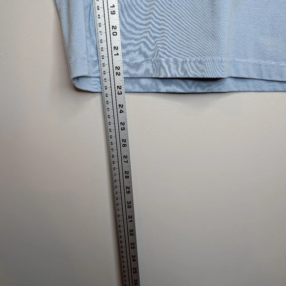 Vintage Paradise Bay Petites Blue Embroidered Basic Tee - Shoulder Pads - Picture 7 of 11